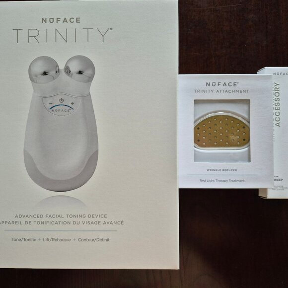 NuFACE Trinity Set w/ Wrinkle Reducer & Clean Sweep. Never used, still sealed. - Picture 8 of 8